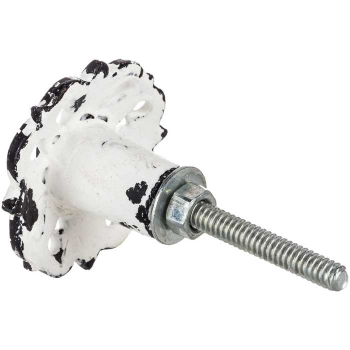 Distressed White Metal OpenCut Knob Hobby Lobby 1025717